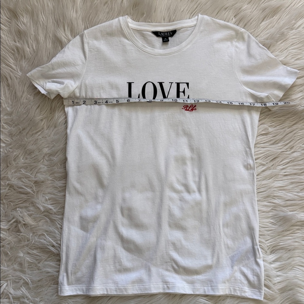 Lauren Ralph Lauren White Short Sleeve T-Shirt Size M - Picture 7 of 8